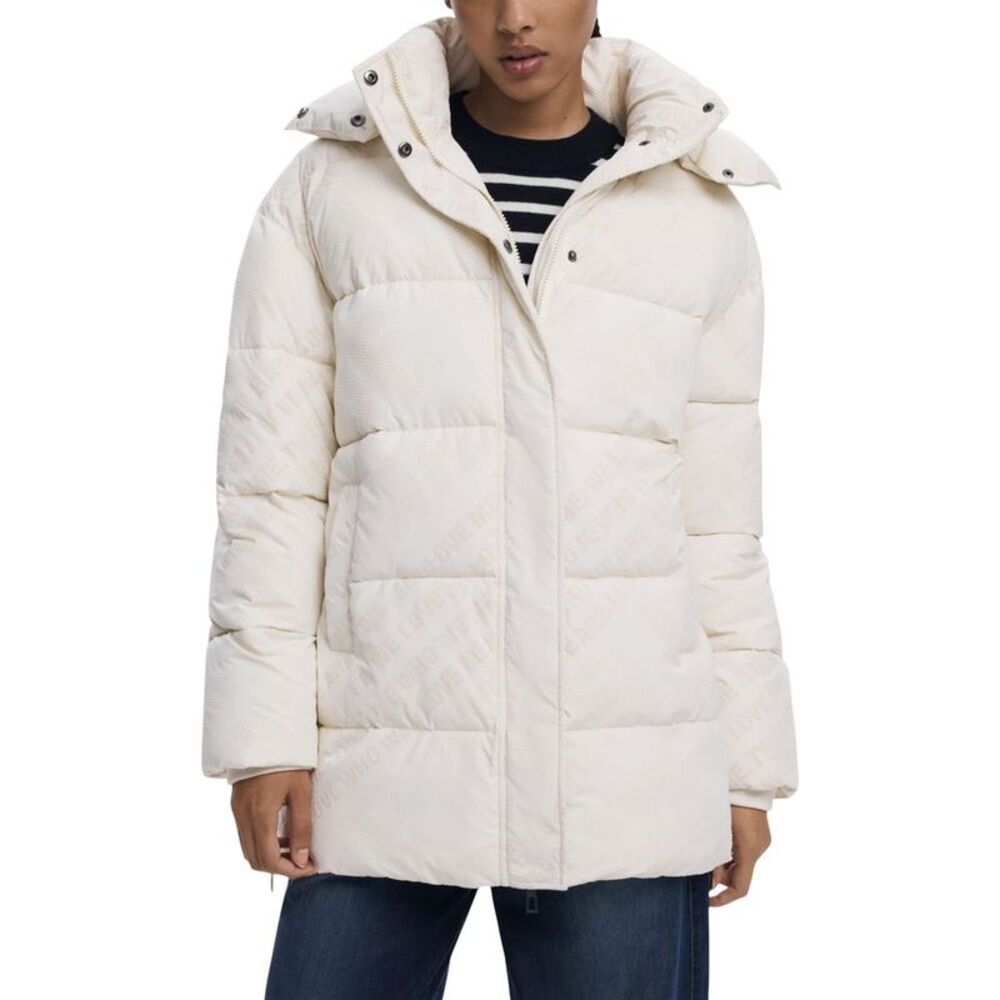 Desigual Cream Polyester Women's Coat